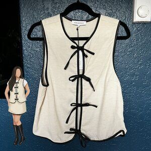 WeWoreWhat Tie-Front Vest – Size Small (NWT)